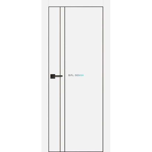 Дверь Profilo Porte PX-20 черная кромка Белый матовый купить