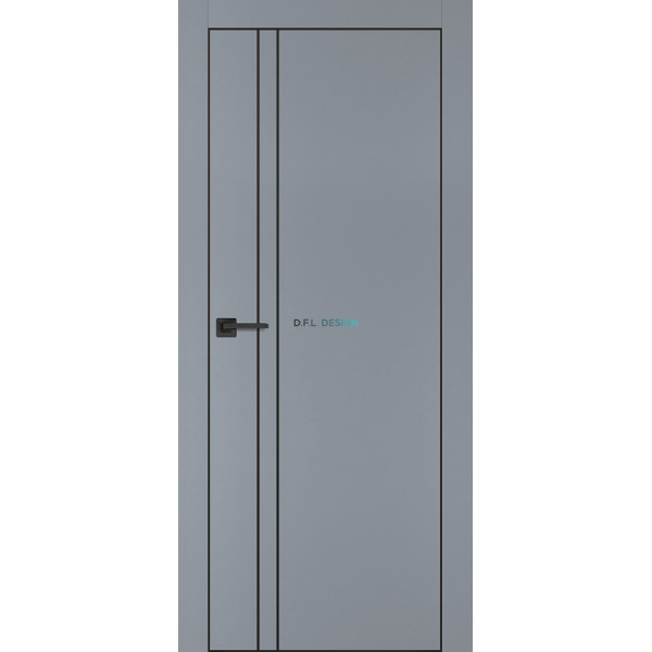 Дверь Profilo Porte PX-20 черная кромка Серый матовый купить