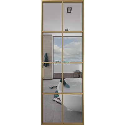 Дверь алюминиевая GABITEX 12 TRANSPARENT CLEAR│GOLD MATT