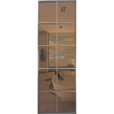 Дверь алюминиевая GABITEX 13 BRONZE│CHROME MATT Дверь алюминиевая GABITEX 13 BRONZE│CHROME MATT