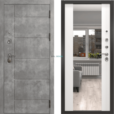 Входная дверь EPorta Антлант Люкс 130 бетон темный / 71-Z шагрень белая