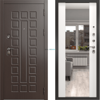 Входная дверь EPorta Антлант 02 венге / 71-z  шагрень белая