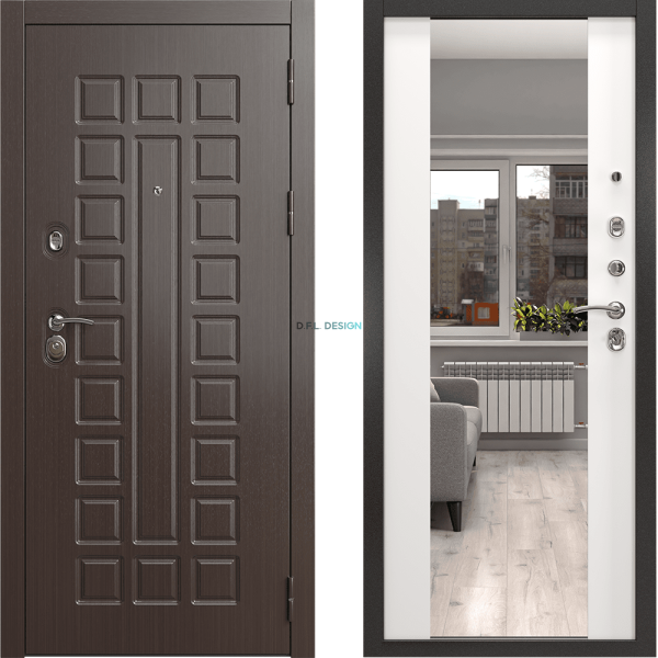 Входная дверь EPorta Антлант 02 венге / 71-z  шагрень белая