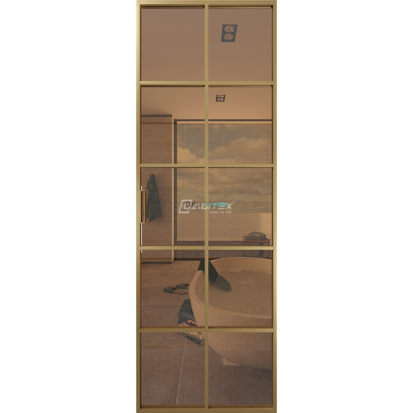 Дверь алюминиевая GABITEX 13 BRONZE│GOLD MATT