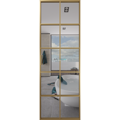 Дверь алюминиевая GABITEX 13 TRANSPARENT CLEAR│GOLD MATT Дверь алюминиевая GABITEX 13 TRANSPARENT CLEAR│GOLD MATT