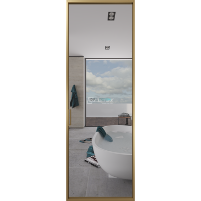 Дверь алюминиевая GABITEX 01 TRANSPARENT CLEAR│GOLD MATT Дверь алюминиевая GABITEX 01 TRANSPARENT CLEAR│GOLD MATT