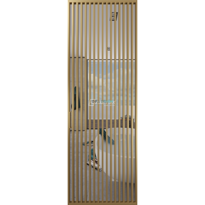 Дверь алюминиевая GABITEX 19 TRANSPARENT CLEAR│GOLD MATT