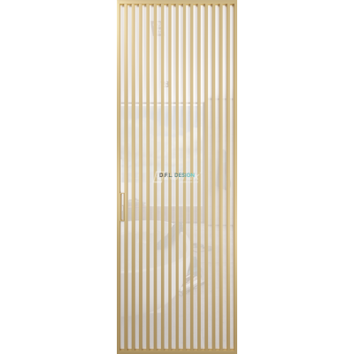 Дверь алюминиевая GABITEX 19 BIANCO│GOLD MATT